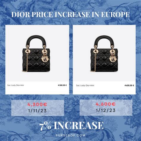 dior price increase over the years|Dior purses price increase.